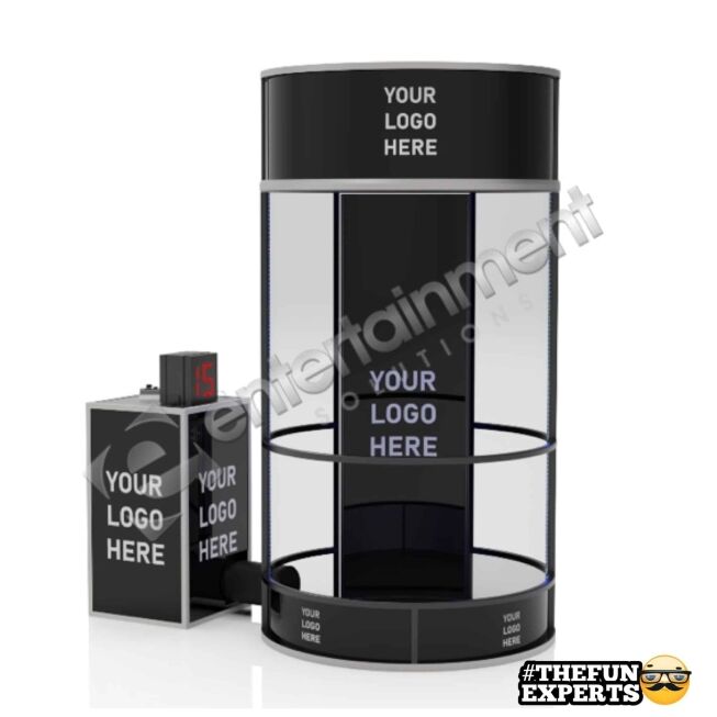 Cyclone machine for hire at trade show as ultimate promotional tool for engagement